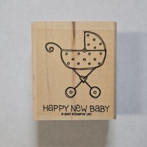 Stampin' Up! Happy New Baby Wooden Stamp (Great Condition!)